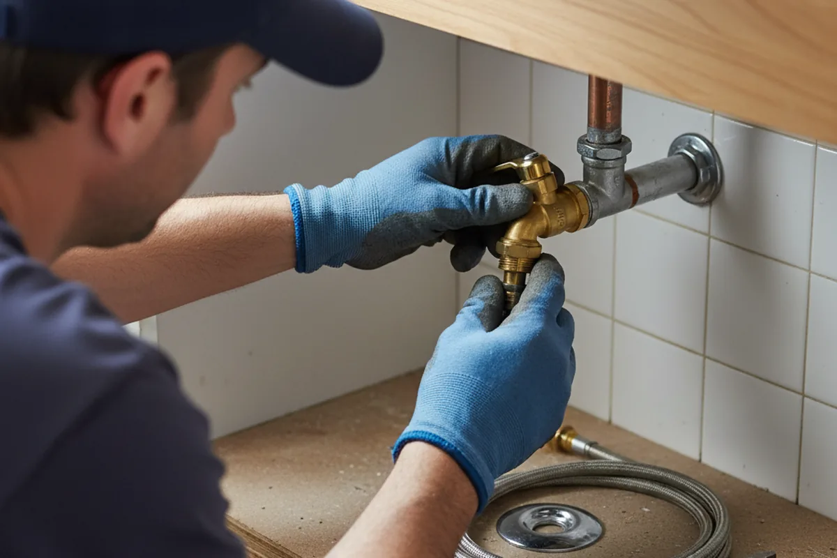 Shutoff valve and fitting work during Faucet and Fixture Repair in Joppa